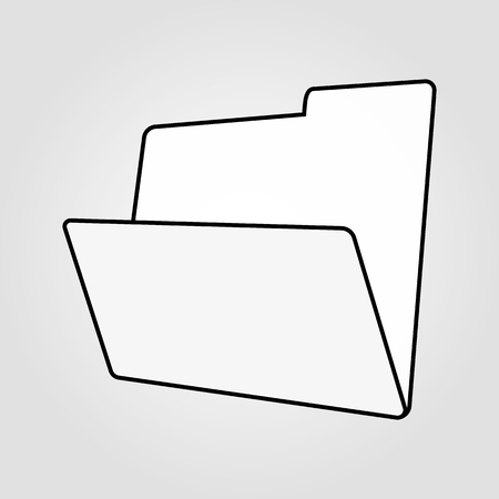 white folder on white backgroundのイラスト素材