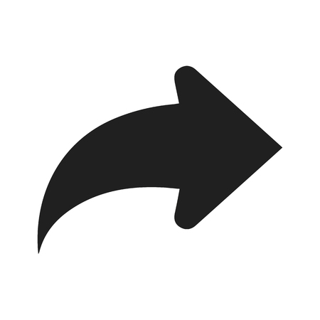 Arrow icon. Share symbol, isolated forward arrowのイラスト素材