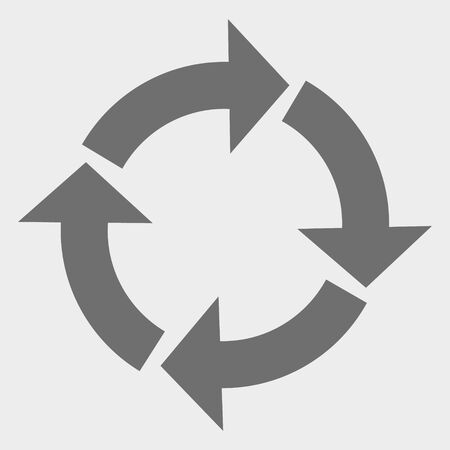 Round arrow icon, reload vector illustrationの写真素材