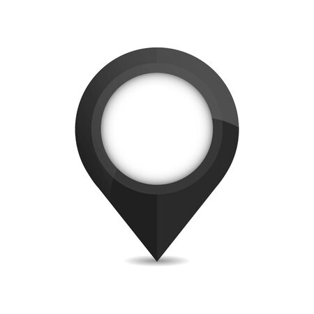Pin icon location sign icon vector illustration isolated on white background.のイラスト素材