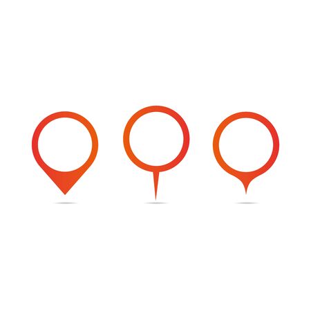 set red location icon on white backgroundのイラスト素材