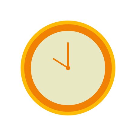 Vector Illustration of Orange Clock Iconのイラスト素材