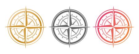 Compass icon isolated on a white background. Travel symbol. Vector illustration