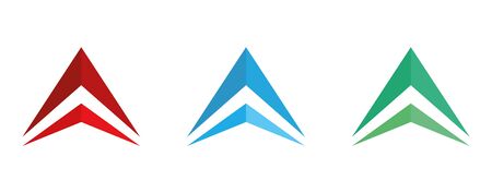 Arrow Compass Icon Vector Template. North Direction