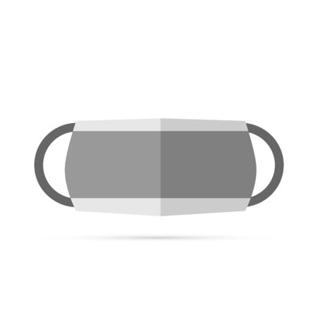 Medical mask vector icon isolated on white backgroundのイラスト素材