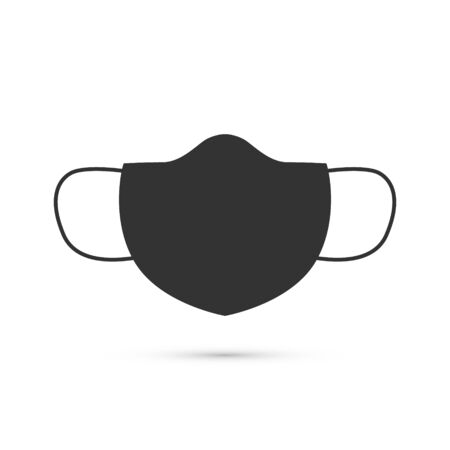 Medical mask vector icon isolated on white backgroundのイラスト素材