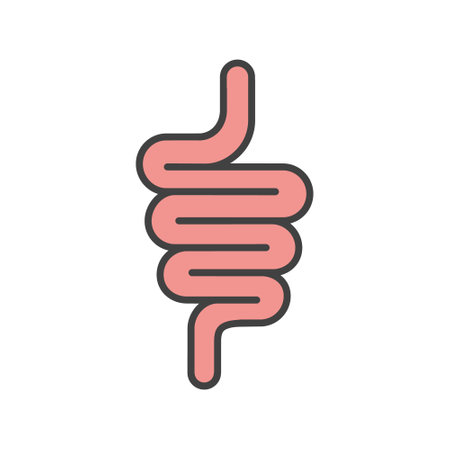 Intestinal tract icon isolated on white background.