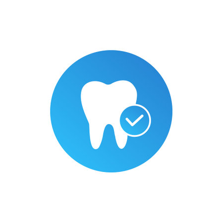 teeth icon dentist flat vector sign, symbol. Vekorn y icon on white background.のイラスト素材