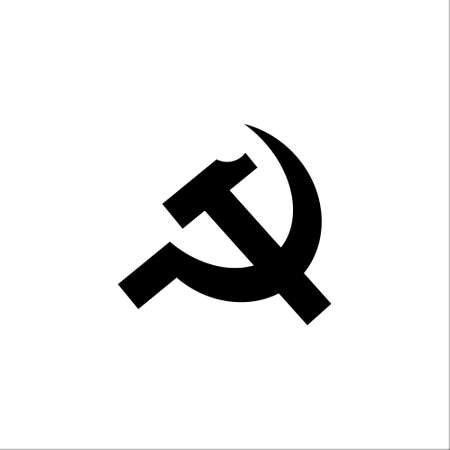 hammer and sickle isolated on white background. Vector illustrationのイラスト素材