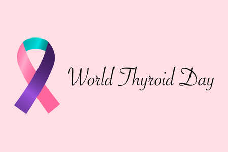 World Thyroid Day, symbolic ribbon. Banner