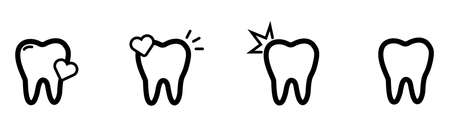 dentistry logo. Tooth with heart