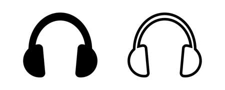 Headphones vector icon. Vector illustration.のイラスト素材