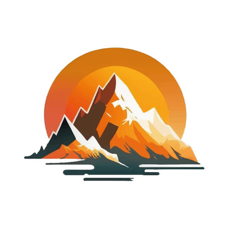 mountain icon. Mountain logo on white background. vector illustrationのイラスト素材