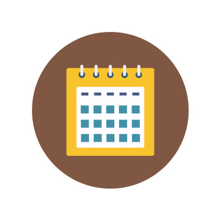Calendar flat icon. color icon. vector illustrationのイラスト素材