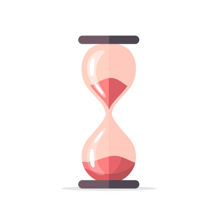 Hourglass icon in flat style, simple design. vector illustrationのイラスト素材