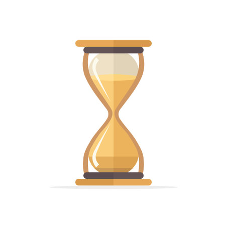 Hourglass icon in flat style, simple design. vector illustration