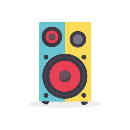 Speaker icon in flat style isolated on white background. vector illustrationのイラスト素材