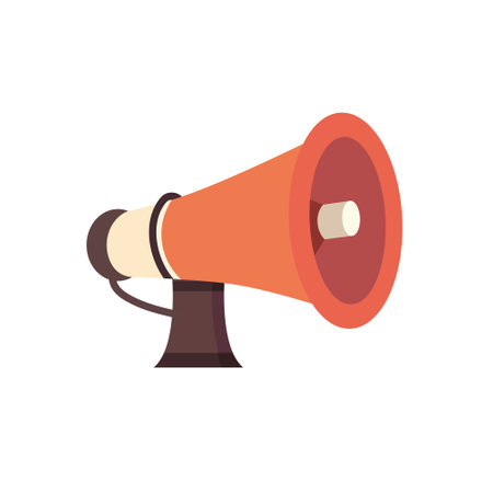 speaker for megaphone. Speaker. flat design isolated on white background. vector illustrationのイラスト素材