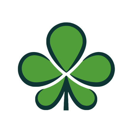 Shamrock icon on white background. patrick's day. vector illustrationのイラスト素材