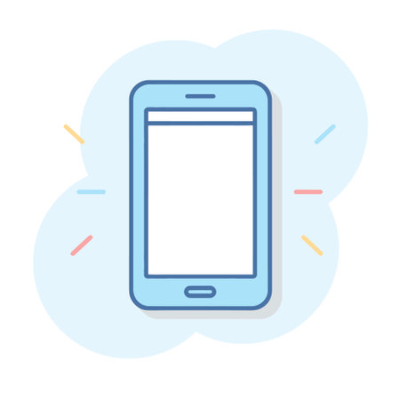 Smartphone icon in cartoon flat style on white isolated background. vector illustrationのイラスト素材