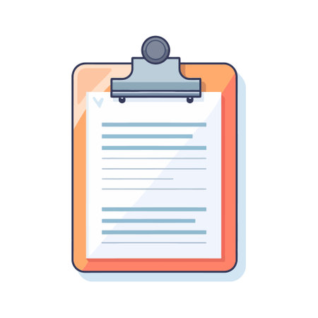 Clipboard list icon in flat style on white background. vector illustrationのイラスト素材