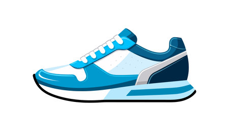 Colored sneaker on a white background. Sports shoes. vector illustrationのイラスト素材