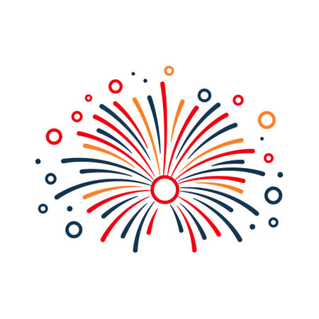Firework sign on white background. vector illustrationのイラスト素材