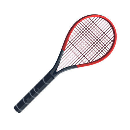 Tennis racket icon. Sports symbol on white background. vector illustrationのイラスト素材