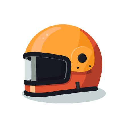 motorcycle helmet. Cartoon design in flat style isolated on white background. vector illustrationのイラスト素材