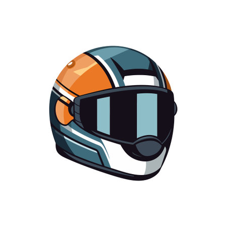 motorcycle helmet. Cartoon design in flat style isolated on white background. vector illustrationのイラスト素材