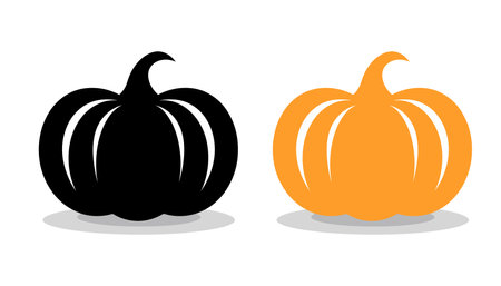 Pumpkin. Autumn halloween on white background. vector illustrationのイラスト素材