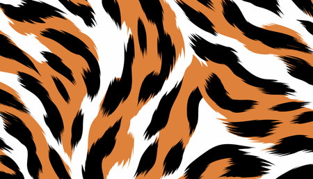 Pattern with tiger stripes. Abstract animal print. Vector illustrationのイラスト素材