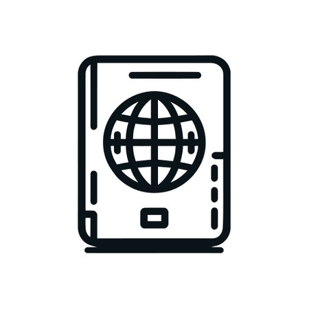 passport linear icon isolated. Vector illustrationのイラスト素材