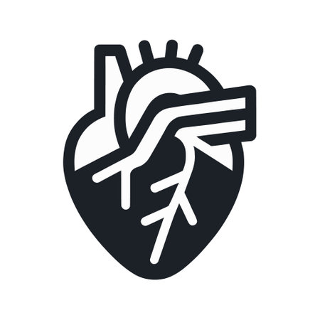 Icon of human heart in outline style isolated. Vector illustration.のイラスト素材