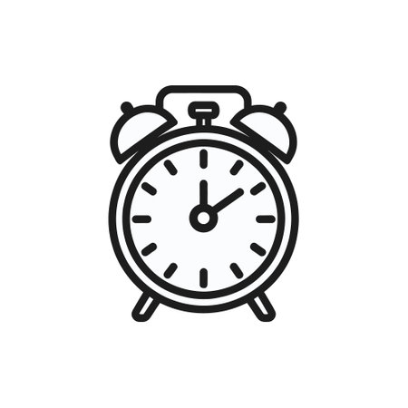 Alrm icon , Clock icon . Vector illustrationのイラスト素材