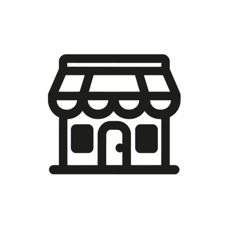 Store icon. Simple shopping icon isolated. Vector illustrationのイラスト素材