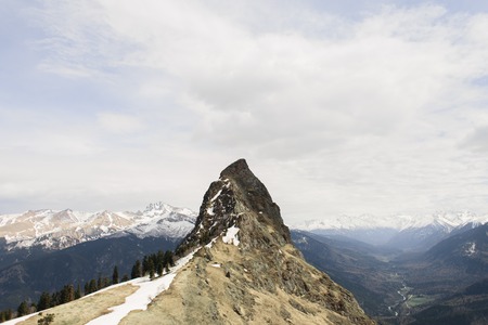 Mountains in the Caucasus Russia, the top in the snowの写真素材