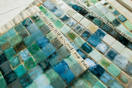 ceramic mug made on a Potter's wheel in the studio. Workshop on modeling on the potter's wheel.の写真素材