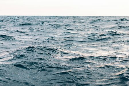 dark blue sea water background, shades of blue in black sea, nature backgroundの写真素材
