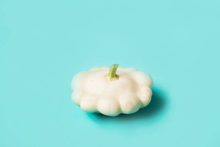 fresh Pattison on a blue background, summer foodの写真素材