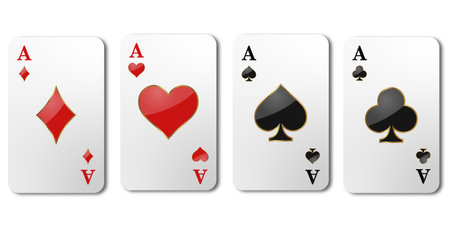 Set of playing cards on white background. Vector illustration. Eps 10.のイラスト素材