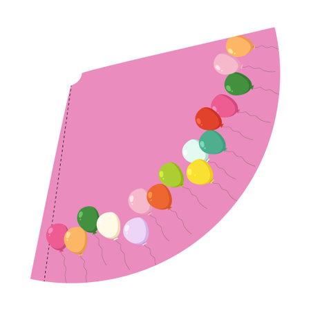 Illustration of a Colorful Balloons on a White Background.のイラスト素材