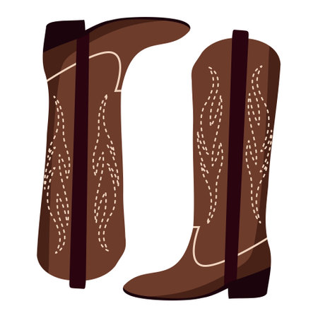 Cowboy boots icon. Cartoon illustration of cowboy boots vector icon for web designのイラスト素材