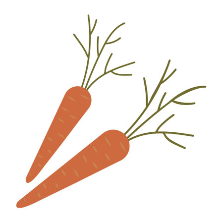 carrot vegetable fresh icon vector illustration design graphic flat styleのイラスト素材