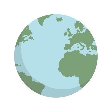world planet earth icon image vector illustration design blue and green colorのイラスト素材