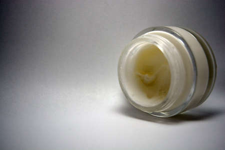 Skin care cosmetics, white face cream, skin. A remedy for rashes and itching, skin problems, redness. Means for moisturizing the skin, improving skin condition.の写真素材