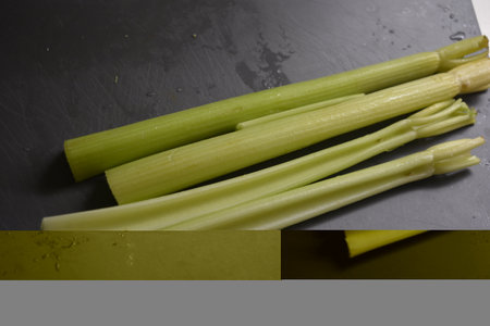 Very healthy and wholesome food, pods, long stems of green angry located on a gray, matte background.の写真素材