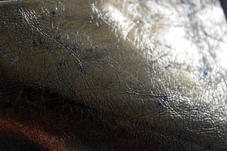 Close-up of the surface of a black leather texture background.の写真素材