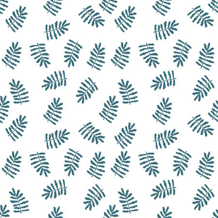 Hand drawn pattern with leaves. Illustration in green tones. Great for decor, textiles, packaging, printing and the internet. Set of leaves in gentle and pastel style. leaves patternの写真素材