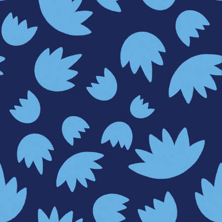 floral pattern. Illustration with little flowers. Print with flowers and leaves for textiles, printing, clothing, packaging, decor and wallpaper.の写真素材